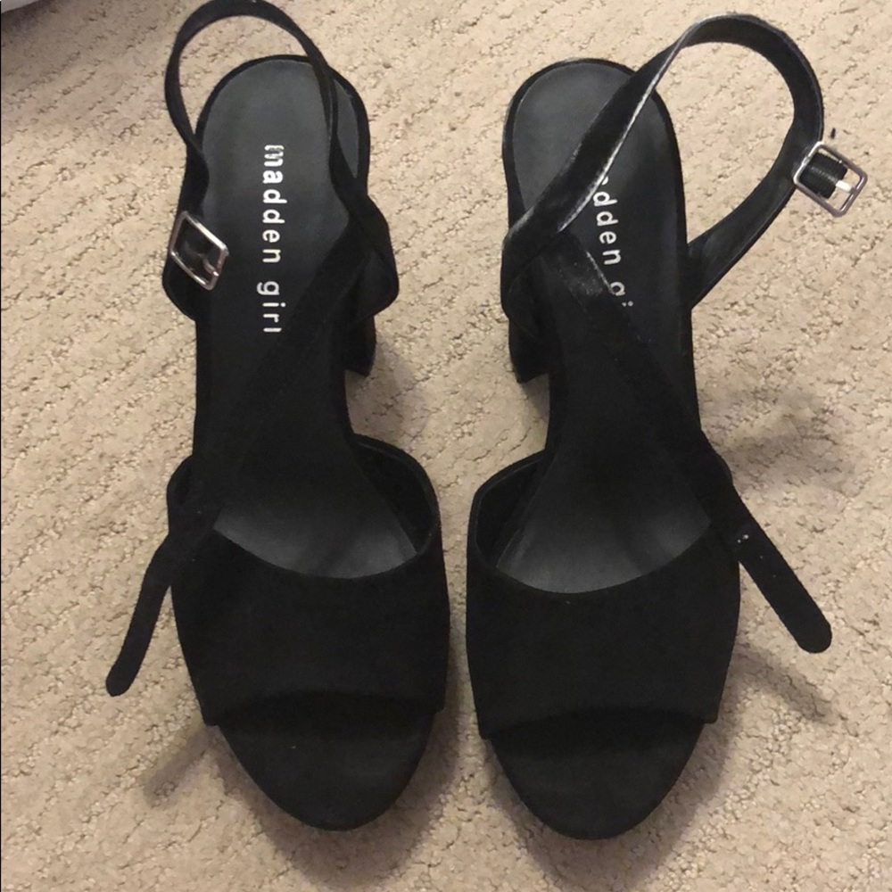 Black Suede Madden Girl Shoes